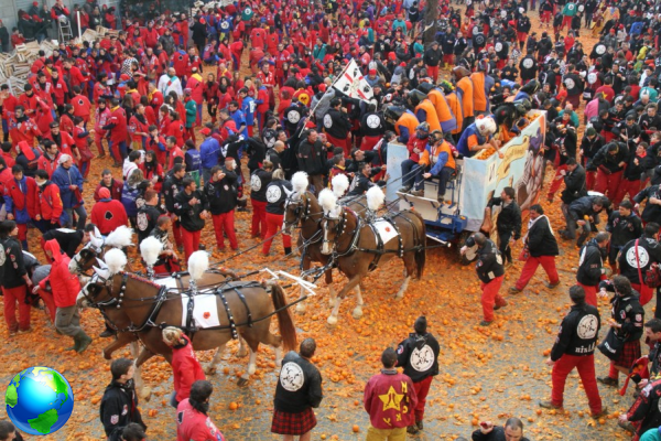 Carnaval de Ivrea, la batalla de las naranjas