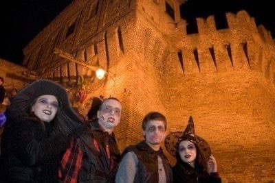 Halloween party in Corinaldo, the Italian capital of Halloween