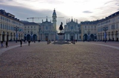 Piazza San Carlo à Turin, le salon de l'Italie