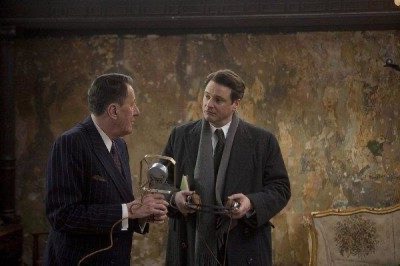 The King's speech was filmed on a pornographic set