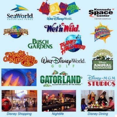 Attractions of Orlando (Florida) and the surrounding area