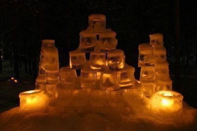 1000 Ice Lantern Festival in Lapland, Vuollerim