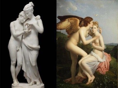 Cupido y psique, del Louvre de Milán en diciembre