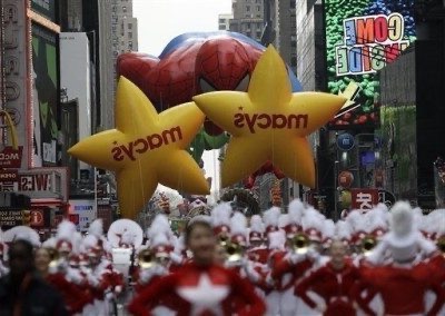 Thanksgiving day in New York, the Macy's parade