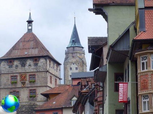 Rottweil in southern Germany, city of banners and carnival