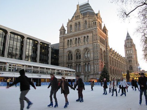 Ice skating in London for Christmas