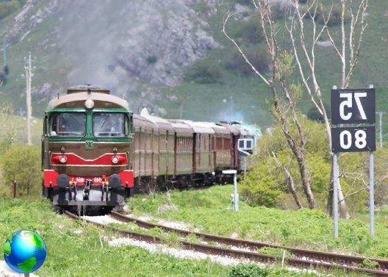 Transiberiano da Itália, entre Abruzzo e Molise de trem