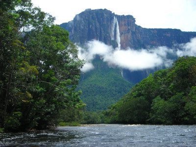 Salto Angel, the highest waterfall in the world in Venezuela