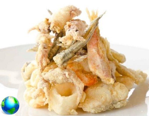 Osteria Bartolini, centro de Bolonia: excelente pescado frito a bajo costo