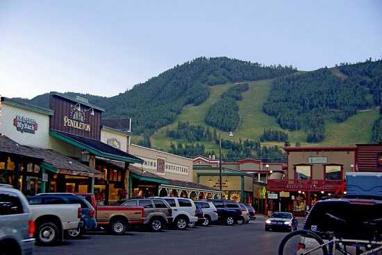 Jackson, a major mountain resort in the United States