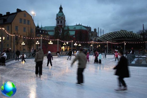 Stockholm, on the ice skating rinks