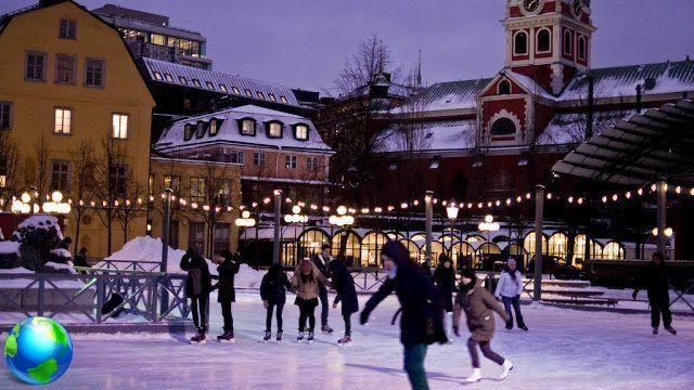 Estocolmo, en las pistas de patinaje sobre hielo