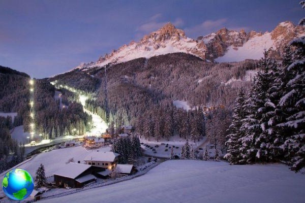 Skier à Obereggen, un site du patrimoine mondial de l'UNESCO
