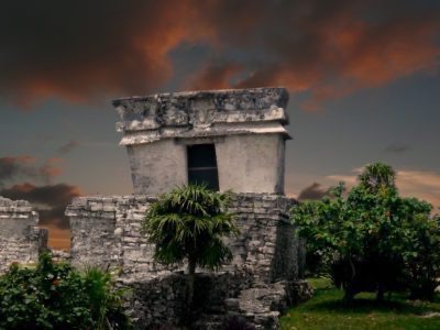 Tulum, Mexique: l'ancienne ville maya de l'aube