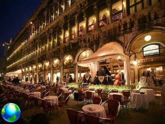 Three cafes in Piazza San Marco in Venice