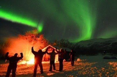 Vea la aurora boreal desde la estación Aurora Sky