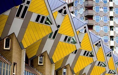 A hostel in the cube houses of Rotterdam