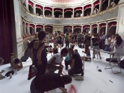 Viterbo, workshop com Cathy Marchand, do Living Theatre