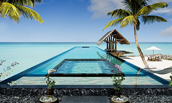 Centro turístico de lujo del paraíso del atolón de Maldivas