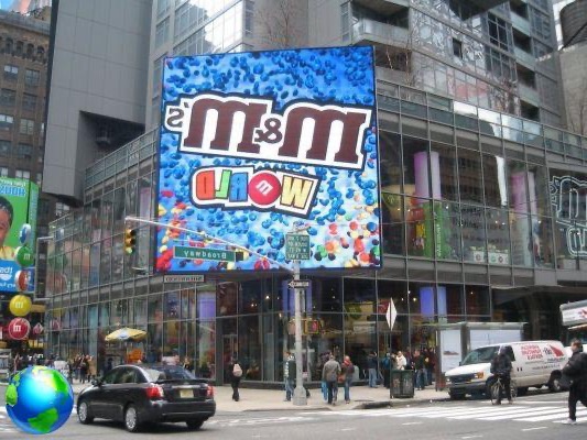 Tienda M & M's en Nueva York, en Time Square
