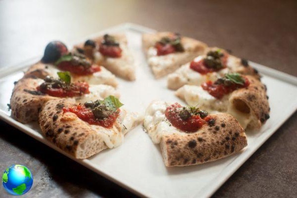 Una pizza diferente, orgánica y con levadura ingeniosa de Berberé, Florencia.