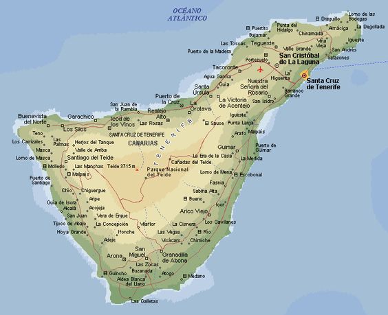 Tenerife vacaciones mapa, fotos y tiempo