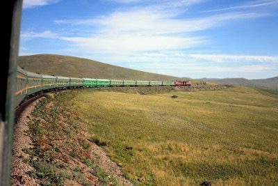 Trans-Siberian, by train traveling east